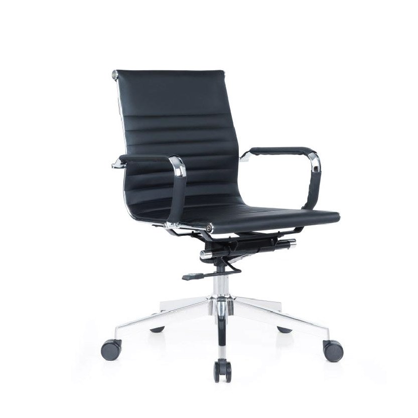 【READY STOCK】PU-B701 PU LEATHER MEDIUM BACK CHAIR