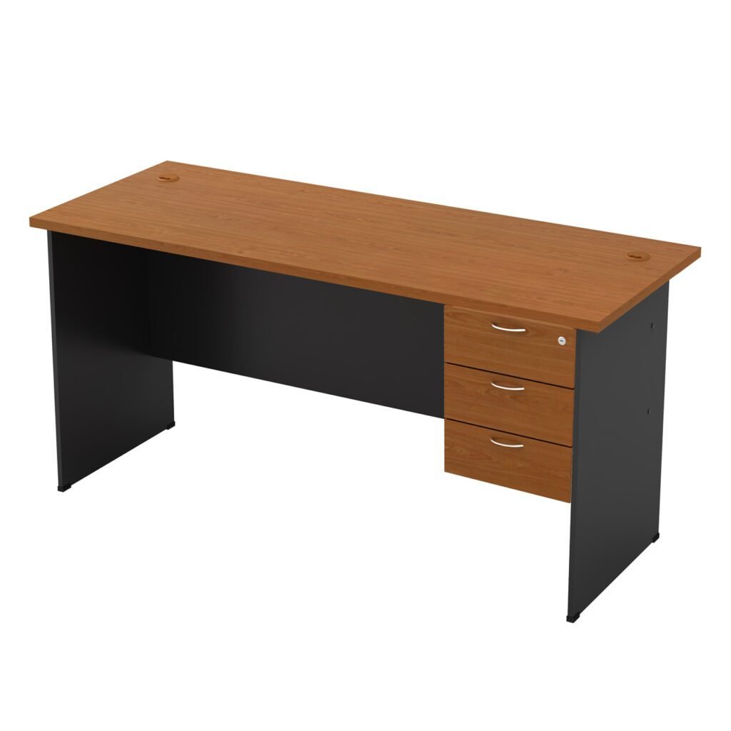 G SERIES 4FT WOOD LEG STANDARD TABLE WITH FIXED PEDESTAL PROMOTION - Furnic