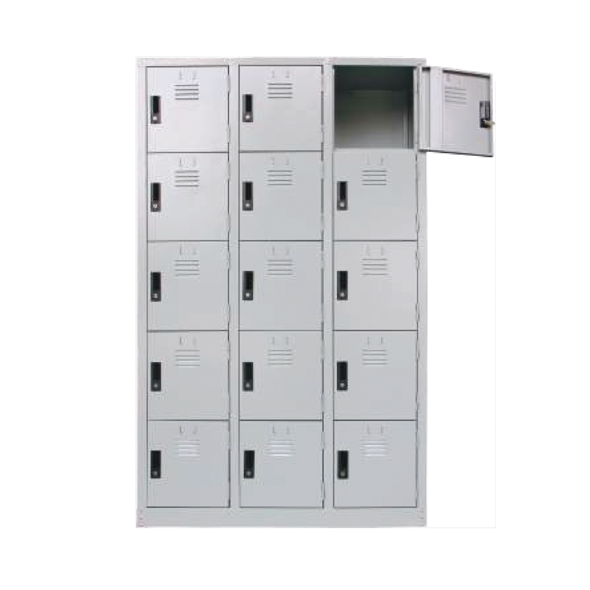 15 COMPARTMENT STEEL LOCKER WITH KEYLOCK