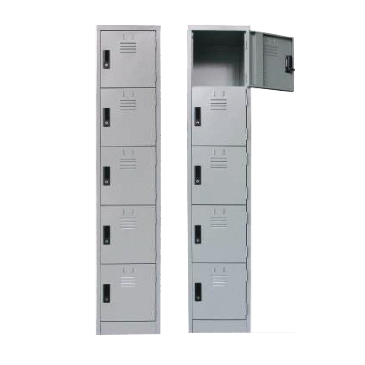 5 COMPARTMENT STEEL LOCKER WITH KEYLOCK