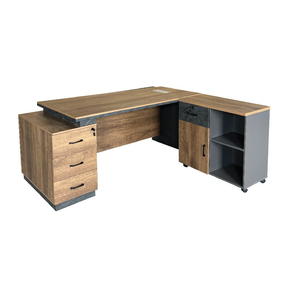 MC18123 EXECUTIVE DIRECTOR TABLE WITH SIDE CABINET & DRAWER