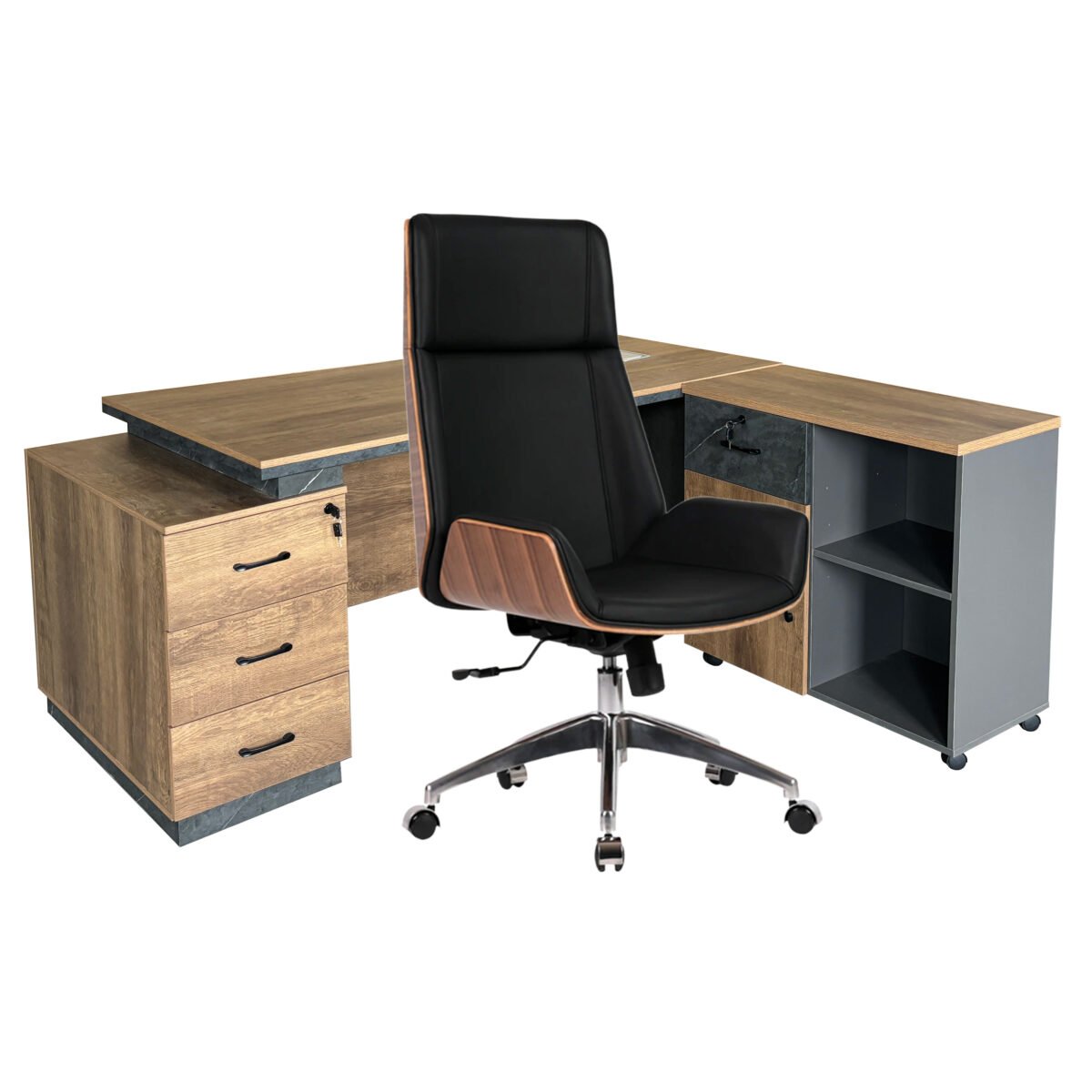 MC18123 EXECUTIVE DIRECTOR TABLE xx FREE xx SIDE CABINET & CHAIR (SUPER DEALS!!!)