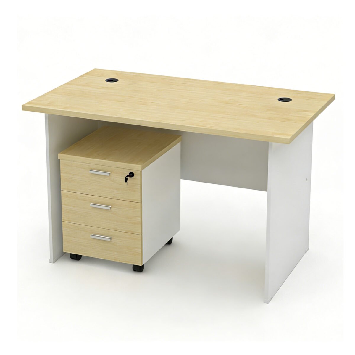 PH SERIES 4FT WOOD LEG STANDARD TABLE WITH PEDESTAL SET PROMOTION