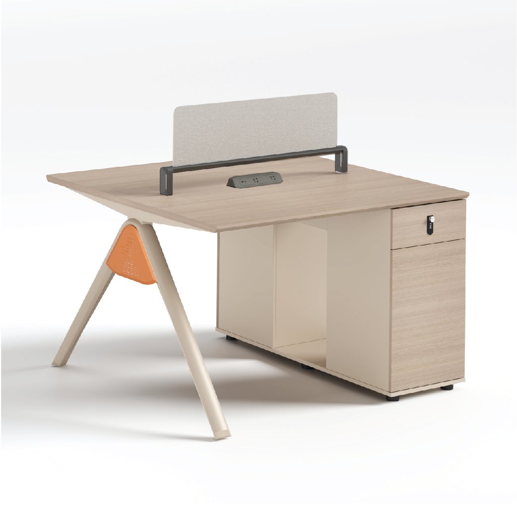 FA-Z1212A WORKSTATION CLUSTER OF 2 C/W FIXED PEDESTAL & DESKING FABRIC PARTITION (30-45 WORKING DAYS)