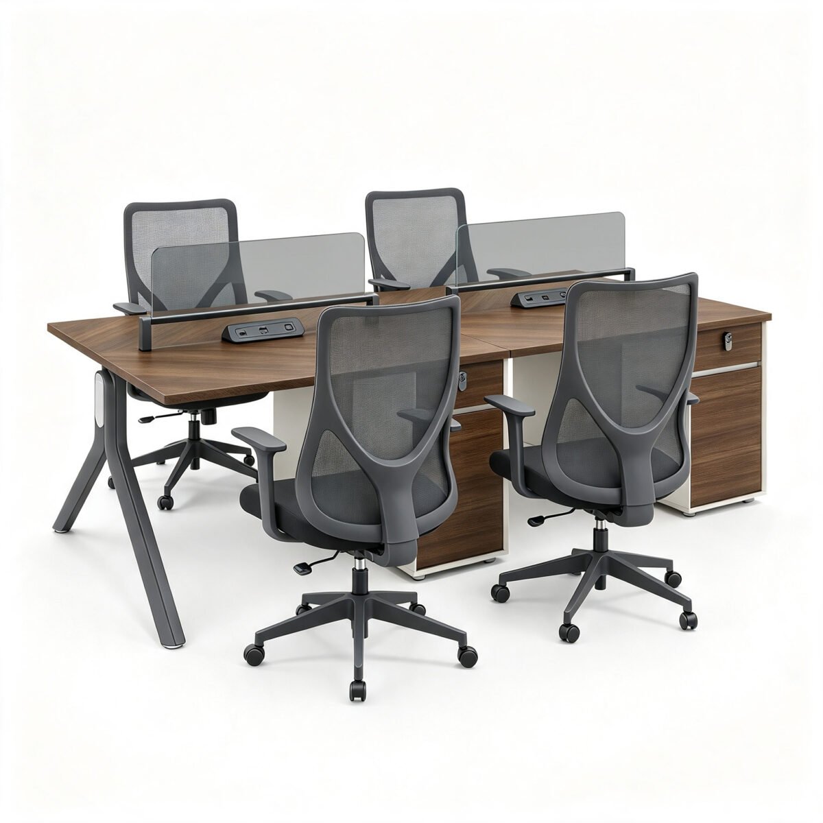 MLA-Z1212A WORKSTATION CLUSTER OF 4 C/W CHAIR SET PROMOTION